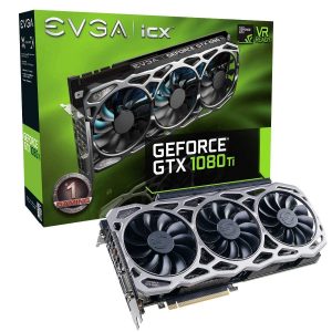 EVGA GeForce GTX 1080 Ti FTW3 GAMING, 11GB GDDR5X, iCX Technology - 9 Thermal Sensors & RGB LED G/P/M, 11G-P4-6696-KR